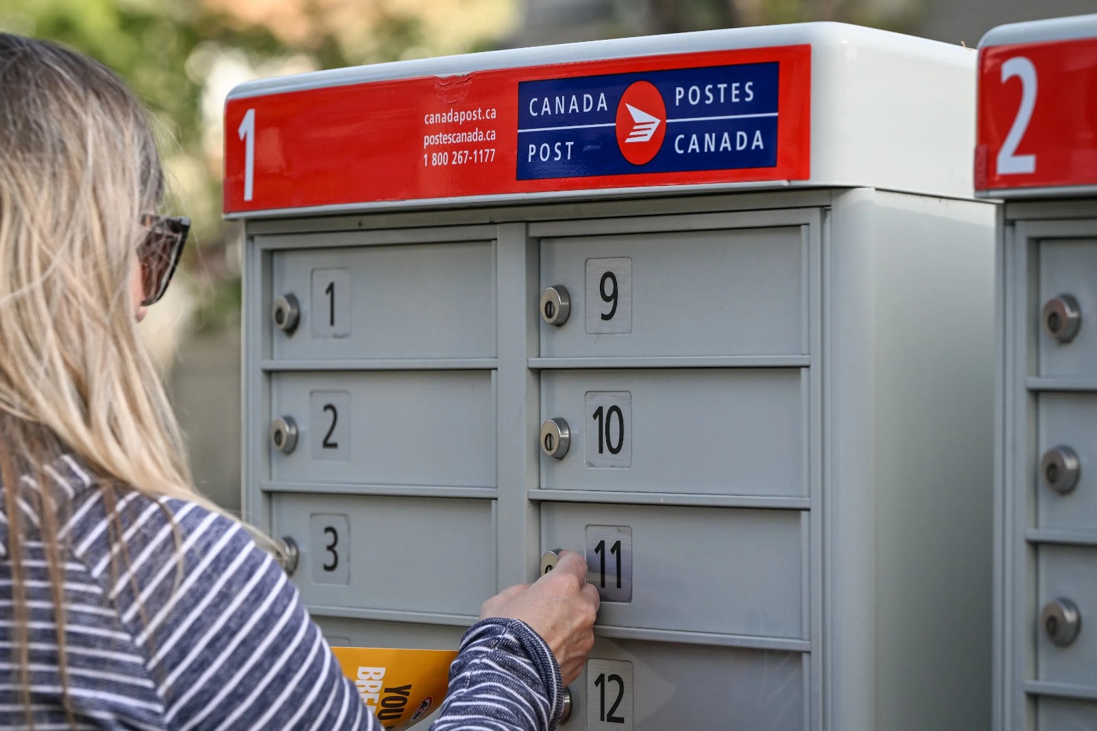 Canada Post community courier mailboxes and counter